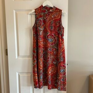 J. Jill Paisley Pattern Shift Dress size Small